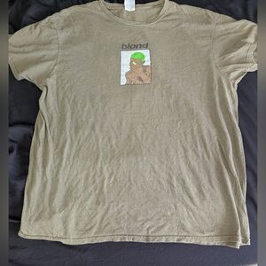 Frank Ocean's, Blonde, Short Sleeve, Army Green T-shirt - Unisex Adult Size XL